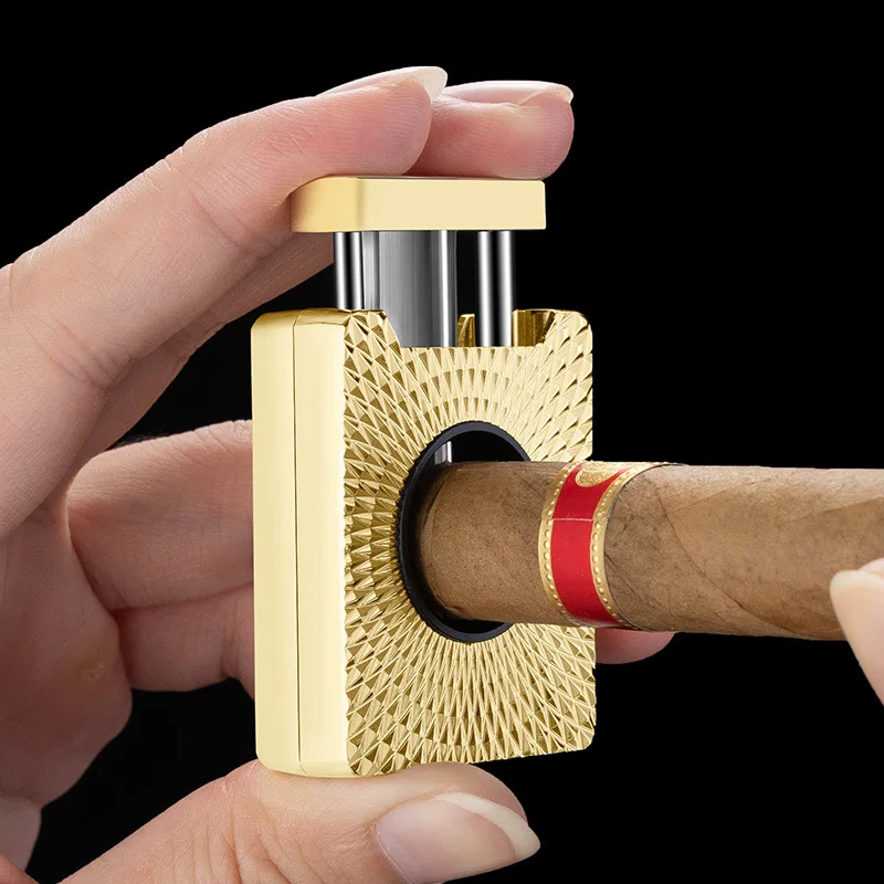 

Резак для сигар с V-образным вырезом — лезвие Sh^^arp из нержавеющей стали, компактный и портативный для плавной резки