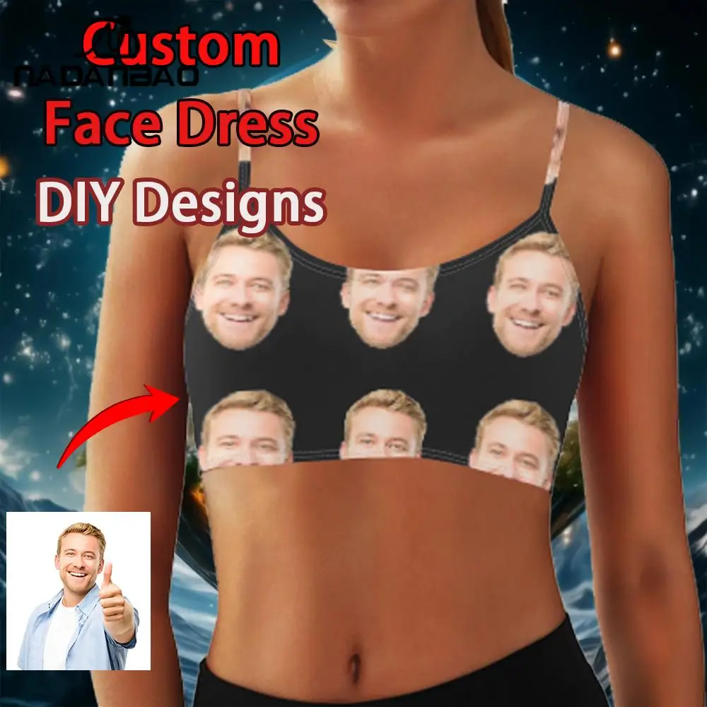 Custom Photo Face Tank Top Diy Tank Top Your Design Here Tank Tops Woman Racerback Vest Personalized Gifts