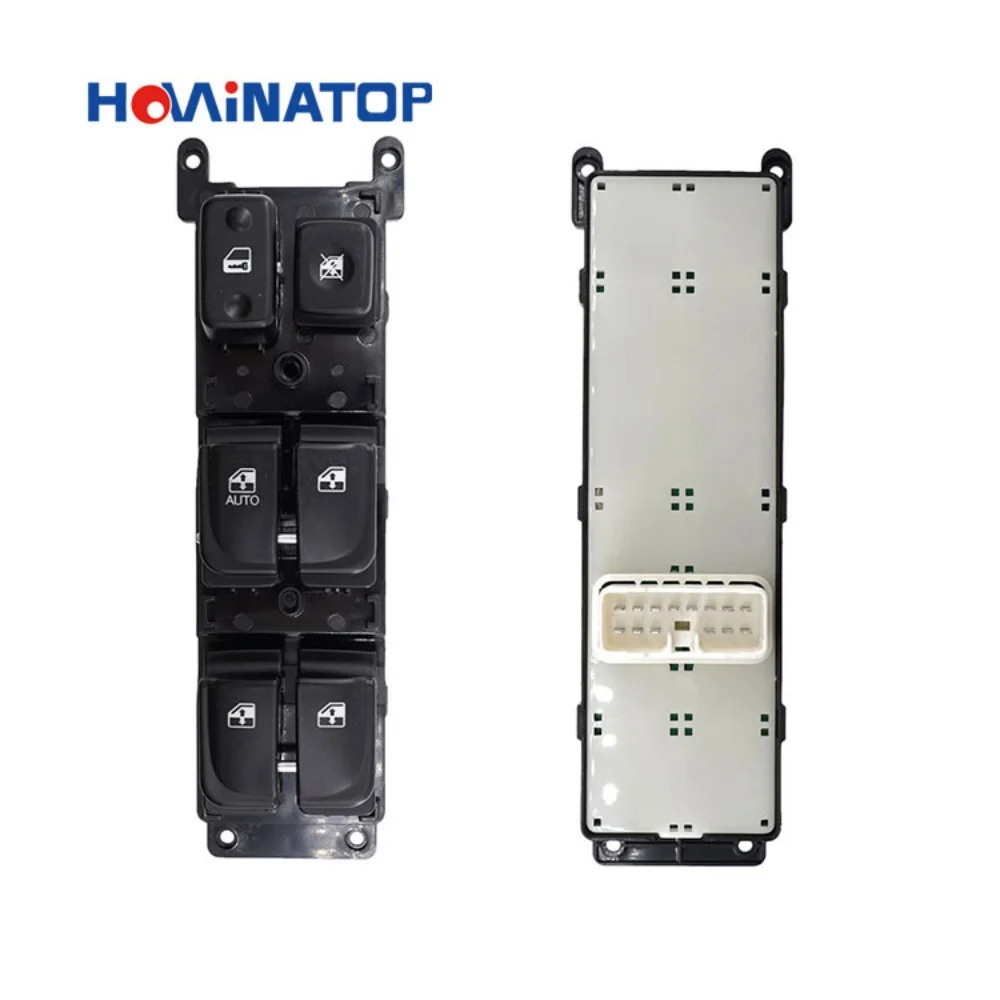 HOWINATOP 93570-3K010 14 Pin Power Window Master Switch Green Backlight For Hyundai Sonata 2005-2007 OEM Replacement