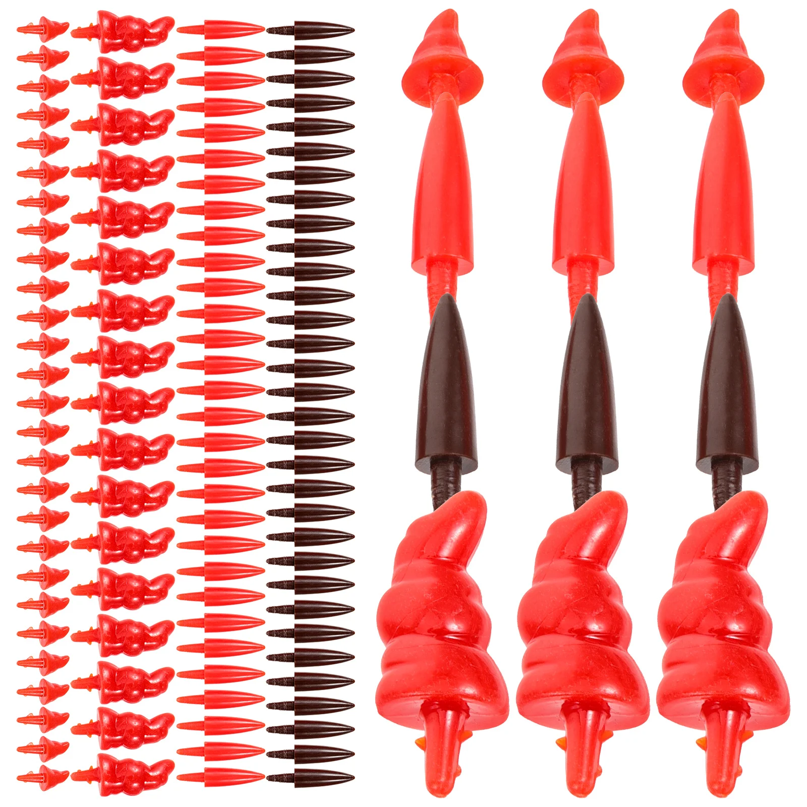 

200 Pcs Snow Snowman Nose Accessory Translucent Mini Accessories Christmas Decoration