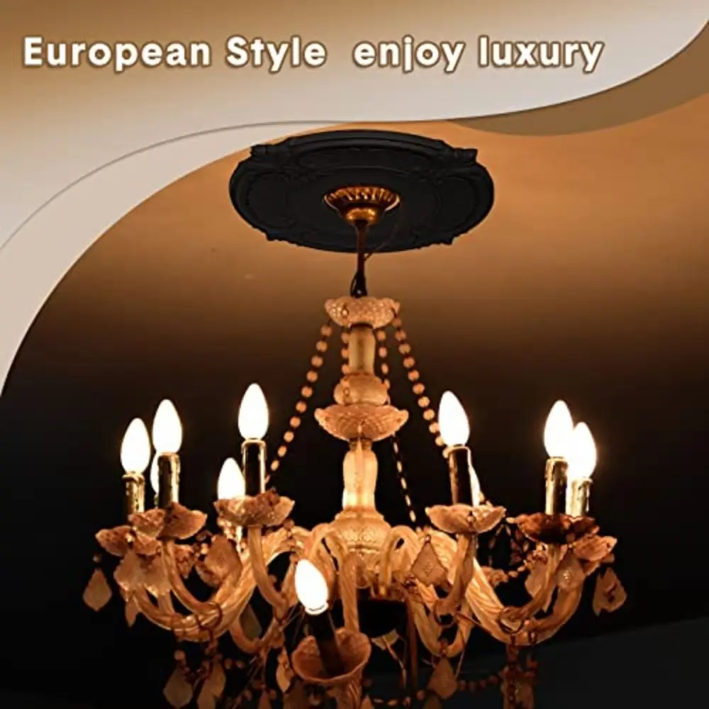 

Круглые потолочные медальоны 12 дюймов, разборный дизайн, плафон для люстры, элегантная декоративная панель, декоративная потолочная розетка