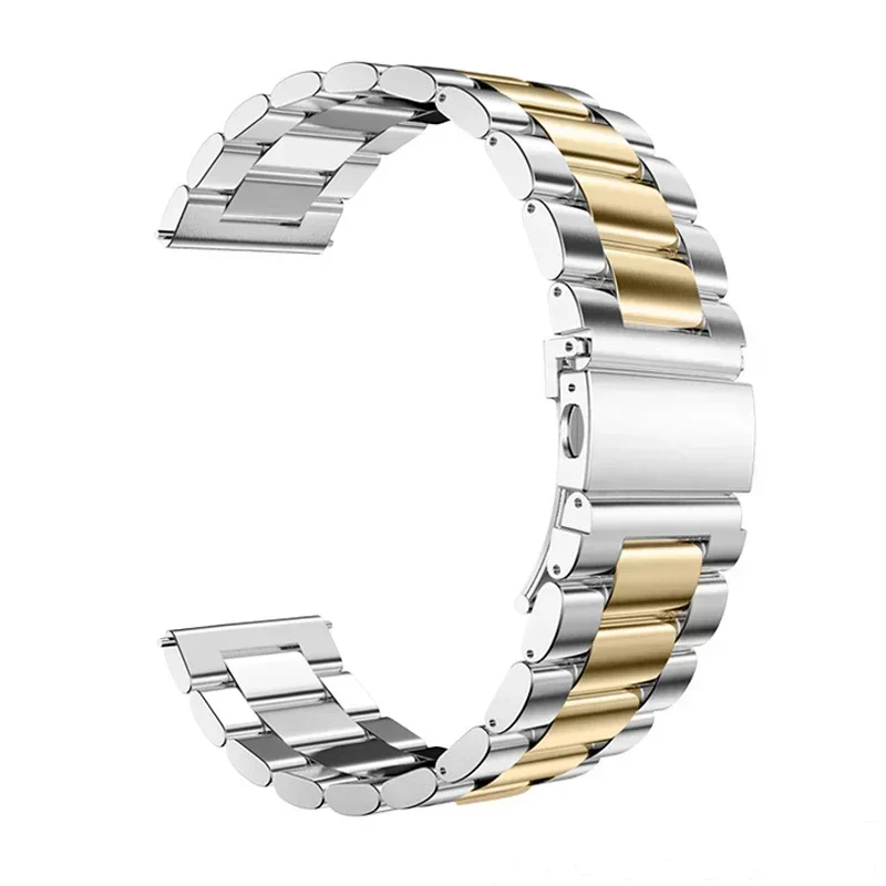 سوار فولاذي غير قابل للصدأ لساعة سامسونج جالاكسي 7/FE/6/5 pro/4/كلاسيكي 20 مللي متر 22 مللي متر سوار معدني amazfit GTS-GTR-4-3-2e-حزام صغير