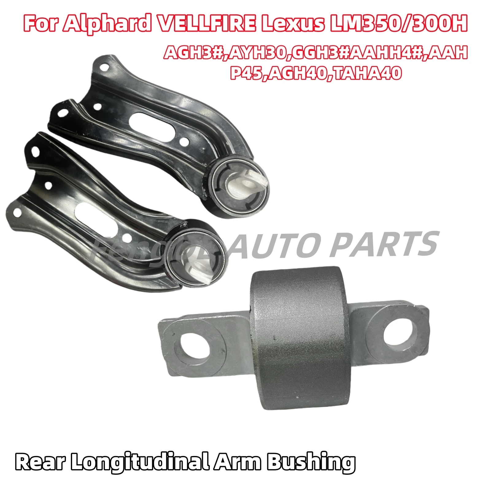 

Rear Left + Right Longitudinal Arm Bushing For Toyota Alphard VELLFIRE AGH3#,AYH30,GGH3# Lexus LM350/300H 2015-2024 48760-58010