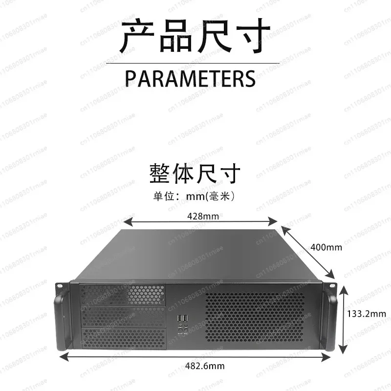 3U 390 Short Rackmount Industrial Computer Case ATX Large Board Multi HDD Hot Swap Horizontal PC Monitoring Server Chassis