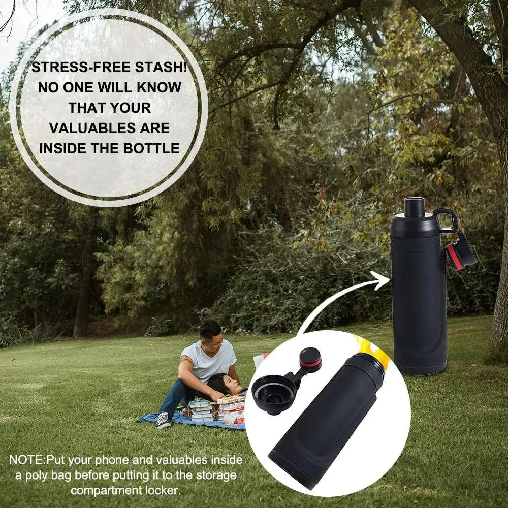 جيب سري للهاتف، مقصورة سرية، جرة مخبأة للأكواب، صندوق نقود آمن، تحويل آمن، زجاجة مياه نقدية #6