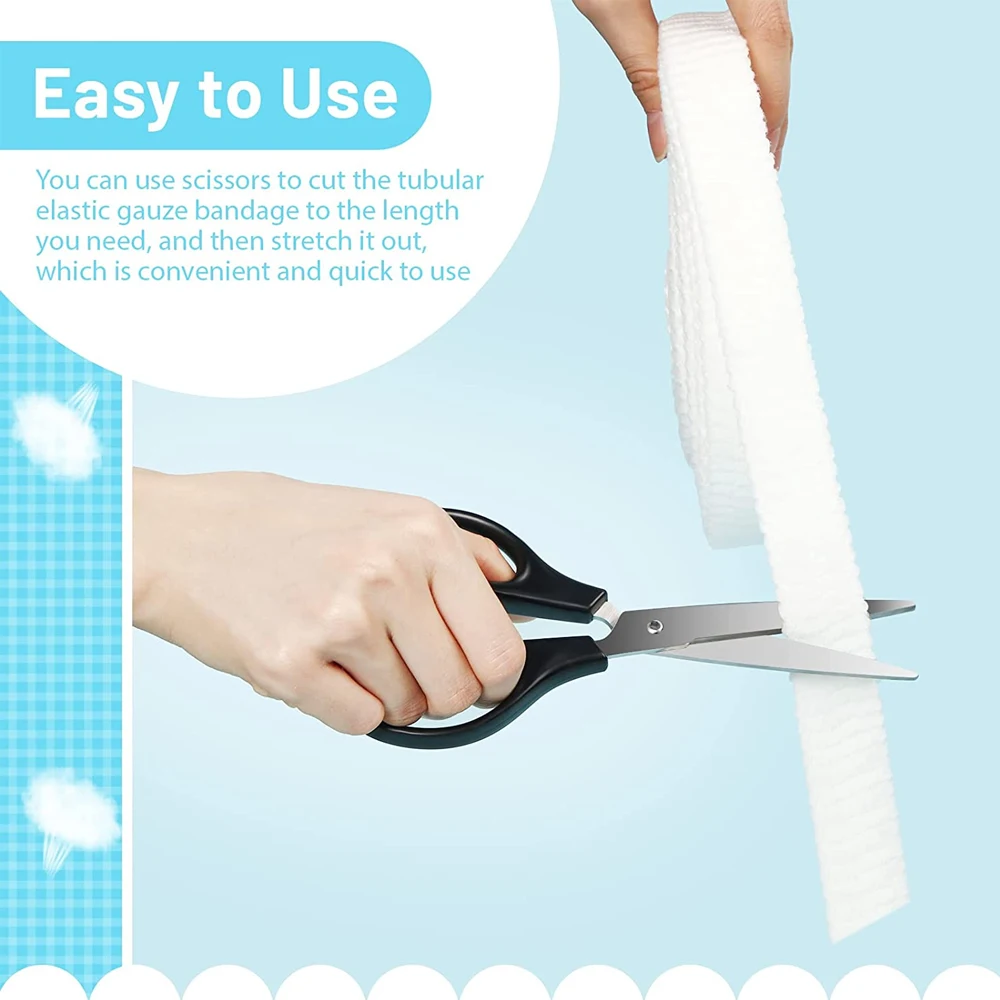 1 Roll Net Tubular Bandage Elastic Mesh Wound Dressing Tubing Gauze Breathable Bandage Fix Net Bandage Retainer Stretch Tube Ban image 4