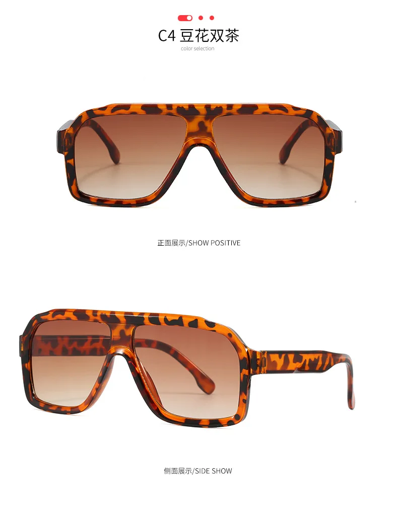 Neue Pilot Vintage Quadratische Sonnenbrille für Damen und Herren Rechteckige Sonnenbrillen Weibliche Brillen Sonnenbrillen für Männer und Frauen – Detail 12