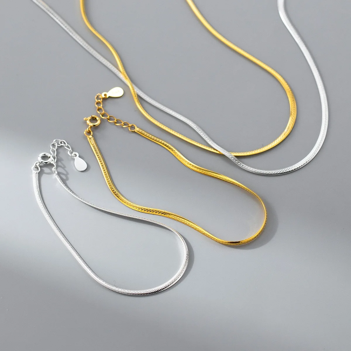 

925 Sterling Silver Bracelets Woman Trend 2026 Women's Hand Bracelets Accessories Necklace Snake Chains Neck Necklace Luxury