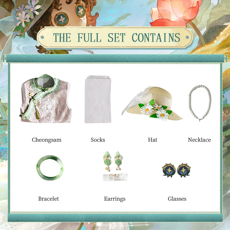 Chinese Dress Lake West Lake Fashion Hat Bag Women's Unique Special Purpose Clothing Fifth Bard Garden Cosplay Costume view 6