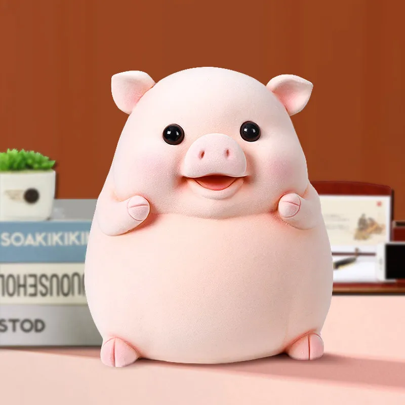 Acrylic Does Not Open Piggy Bank Shop Pig Safe Cute Toy Secret Children Original Kawaii Money Boxes Storage Hucha Home Products