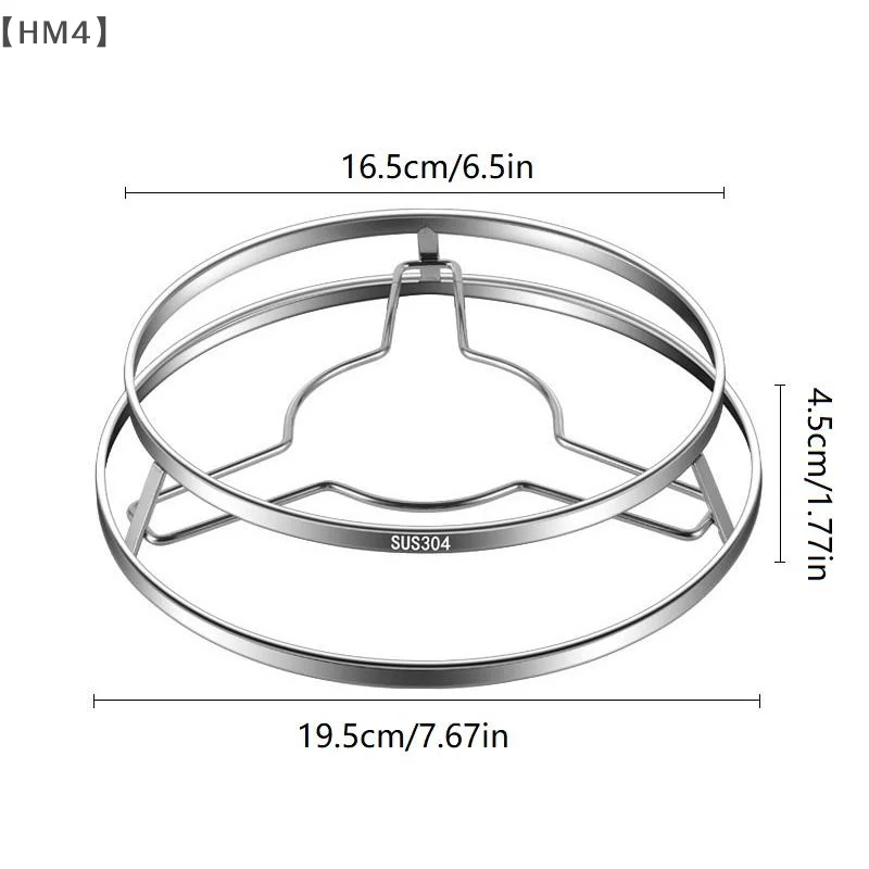 itariaHM4 soi Roestvrijstalen stoomboot pannenrek Rond multifunctioneel pannenrek Stapelbaar keukenstoomrek