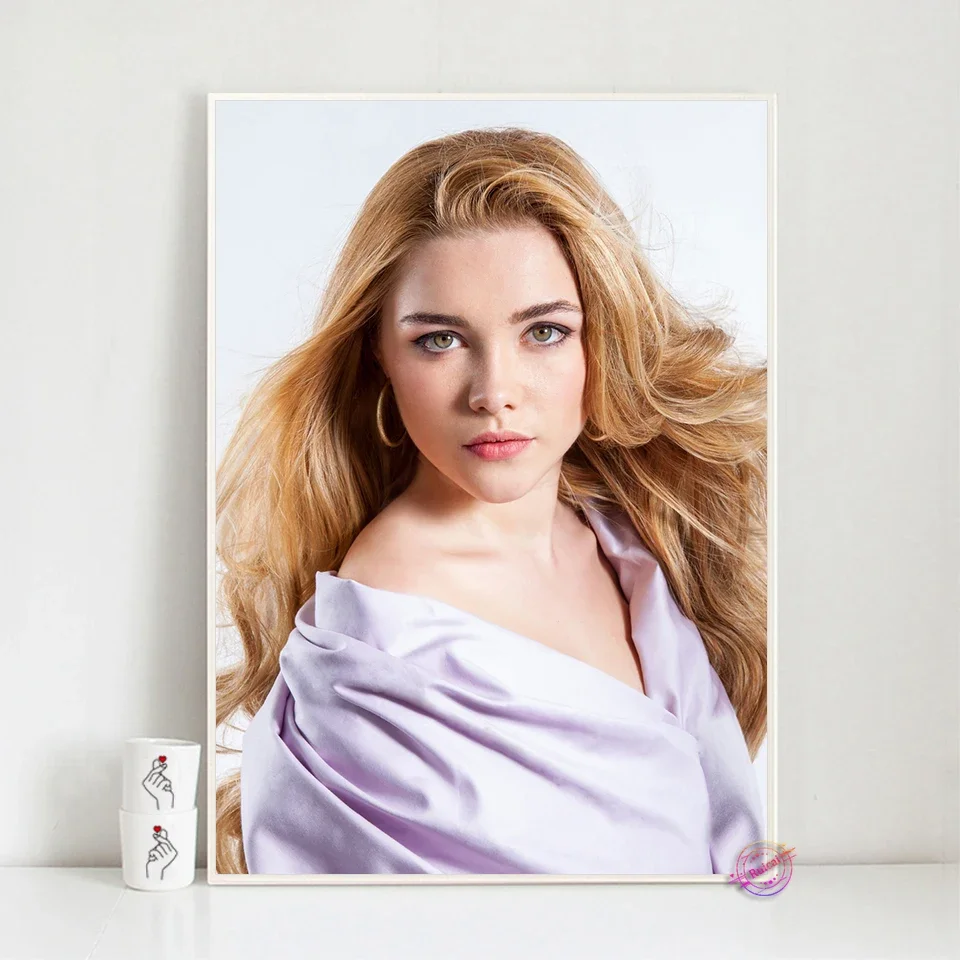 Florence Pugh Poster Movie Star Canvas Art Silk Posters And Prints Wall Art For Cafe Dormitory Room Home Decor Painting Gift