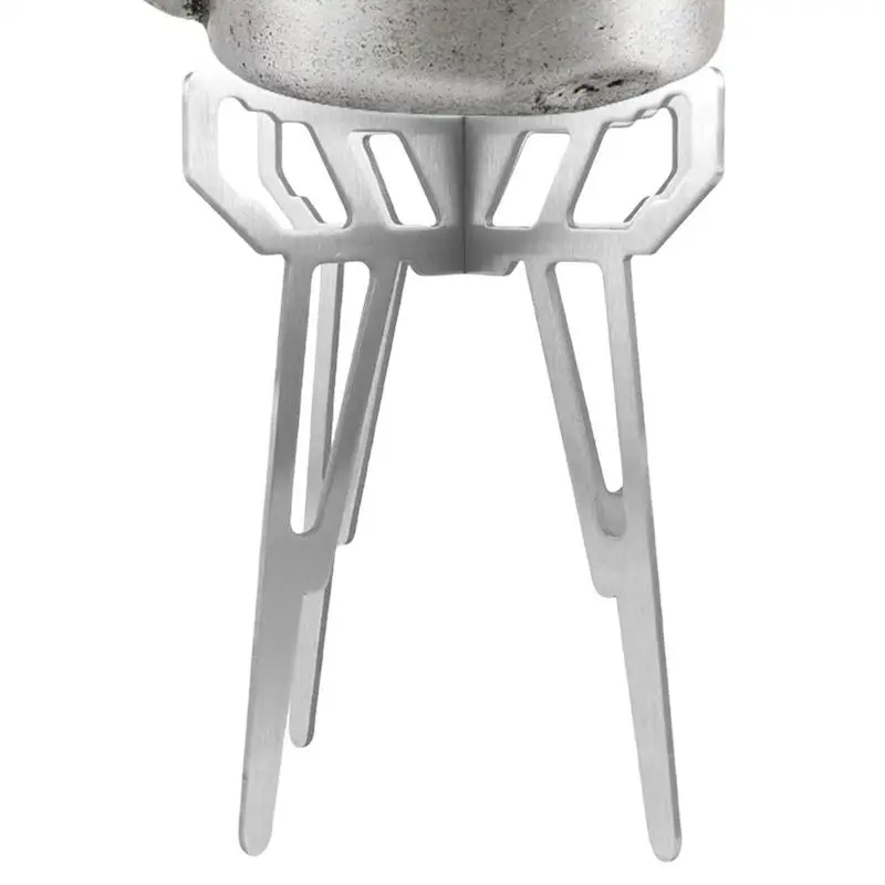 

Camping Pot Stand Foldable Stainless Steel Stove Pot Rack Multifunction Detachable Grill Accessories Foldable Cooking Tools for