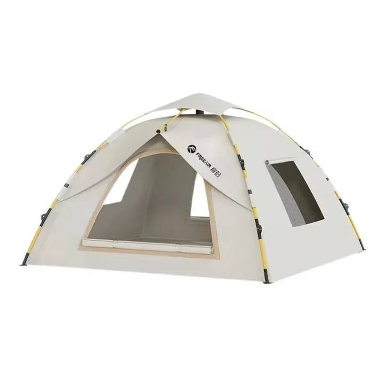 

Camping Tent Automatic 2-3 Man Person Dome Tent, 4 Seasons Waterproof & Windproof Camping Tent with Door and Window