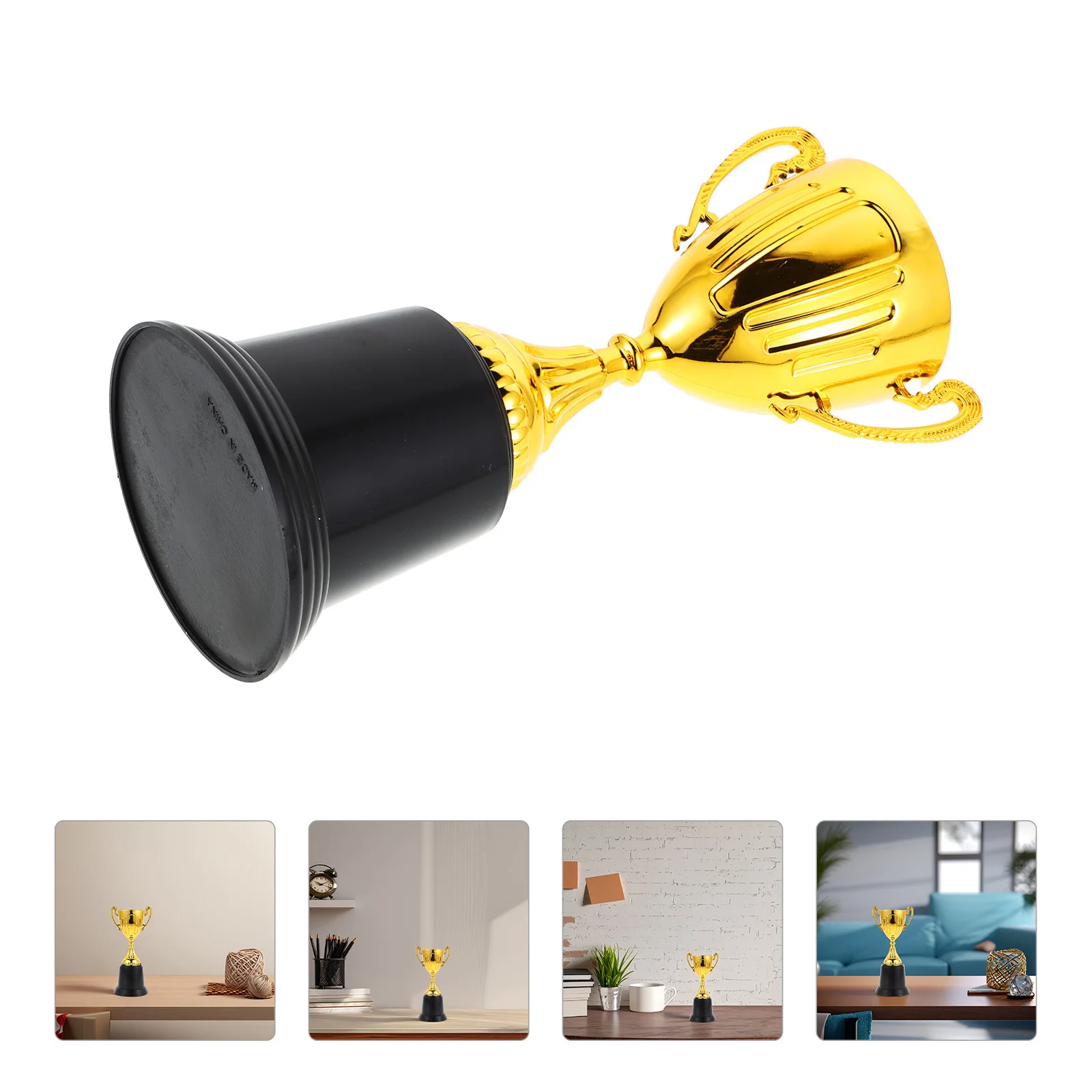 

Mini Gold Trophy Plastic Award Cups for Basketball Soccer Racing Competition Party Winner Reward Celebration