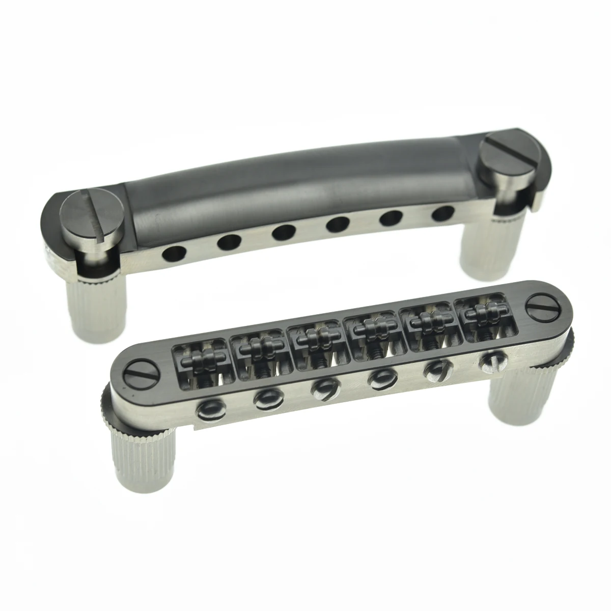 Dopro Titanium Alloy Roller Saddle Bridge LP Tune-o-matic Bridge and Titanium Stop Bar/Tailpiece for Epiphone Les Paul/SG/ES/Dot