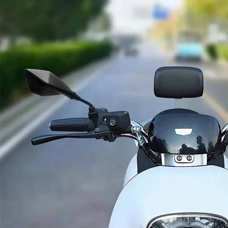 Motorcycle Rearview Mirrors 10mm Wide Angle Adjustable Bicycle Handlebar Side Flexible Scooter E-bike Reversing Auxiliary Mirror image 6