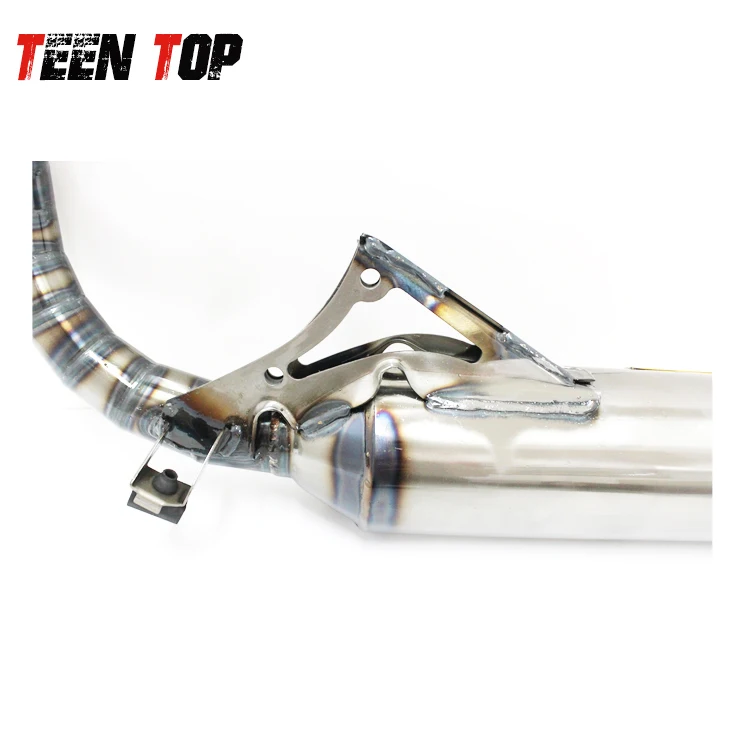 Teentop Motorrad-Auspuffanlage 90cc-125cc V8 DIO AF18 Auspuff für Honda AF17 AF23 AF24 AF28 AF52 AF25 JISO Rohrschalldämpfer