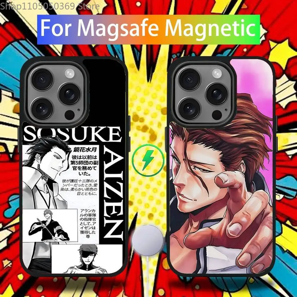 

Sousuke Aizen B-Bleach Phone Case For iPhone 17,16,15,14,13,12,11,Pro,Max,Plus,Mini,SE4,E Magnetic Magsafe Wireless Charging