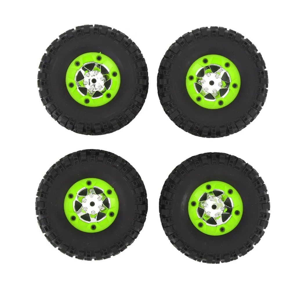 4Pcs Rubber Remote Control Car Tires Enhanced Grip Black RC Car Wheel Tyre Set for WLtoys 12428/12427/124006 RC Car