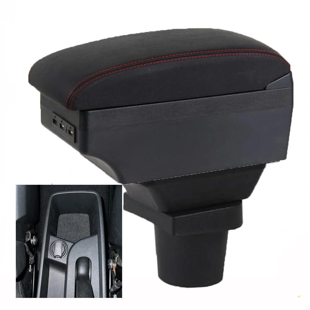 For Hyundai I10 2024 Armrest Box Elbow Rest Center Console Central Store Content Storage with Cup Holder USB