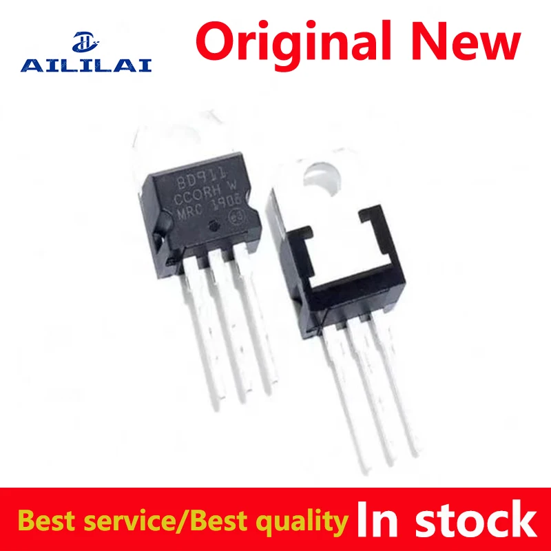 新しいトランジスタbd911bd912,15a/100v,インライン,to-220, 10ピース/ロット