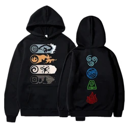 Appa Yip Harajuku Print Casual Sweatshirts Avatar The Last Airbender Hoodies Unisex Fashion Mange Long Sleeve Hoody Streetwear