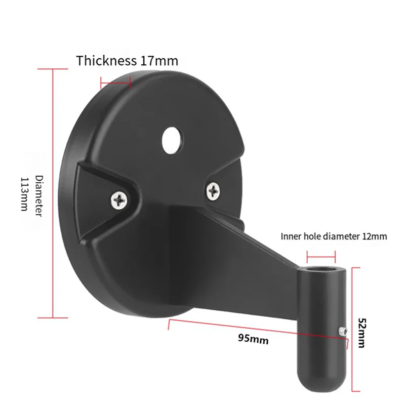 ELECT-2X Adjustable Bracket Wall Mounted Microphone Support Fixed Base Punching Holes Universal Microphone And Light Holder