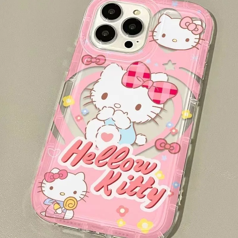 

NEW Hello Kitty Clear Phone Case for OPPO Reno 7Z 8T 5 6 6Z 7 8 8T 10 Pro Plus F9 F11 4G 5G Airbag Shockproof Cover