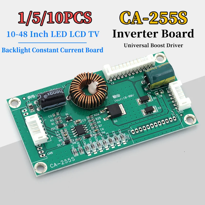 1/5/10 Piezas CA-255S Placa de Corriente Constante para Retroiluminación LED LCD de TV de 10-48 Pulgadas, Placa Inversora Universal CA-255