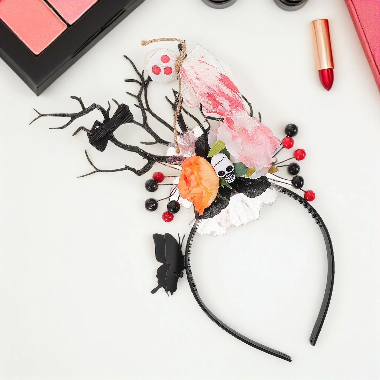 

Halloween Hair Accessories Skull Deer Antlers Cloth Costume Party Hairband Ghost