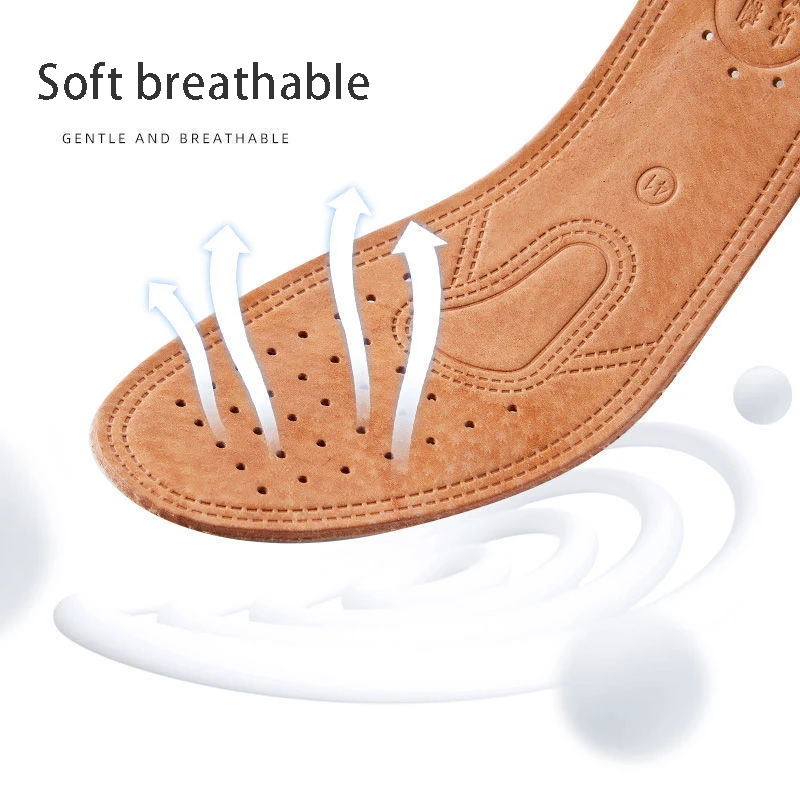 Ultra Thin Breathable Leather Shoe Insoles for Women Men Business Shoes Pads Soft Absorb Sweat Deodorant Replacement Inner Soles