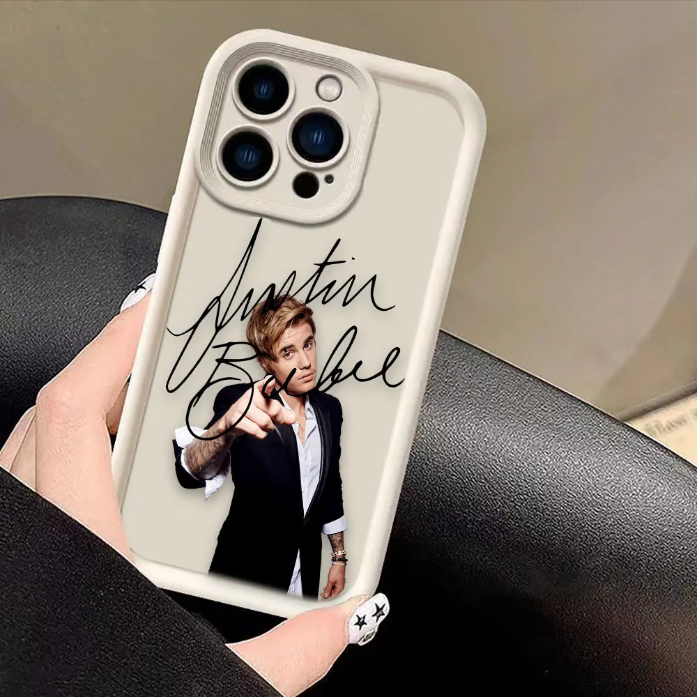 Funda para Teléfono de TPU con Diseño de J-Justin Bieber para iPhone Apple 17 AIR 16 16E 11 12 13 14 15 8 7 SE X XS XR Plus Pro Max