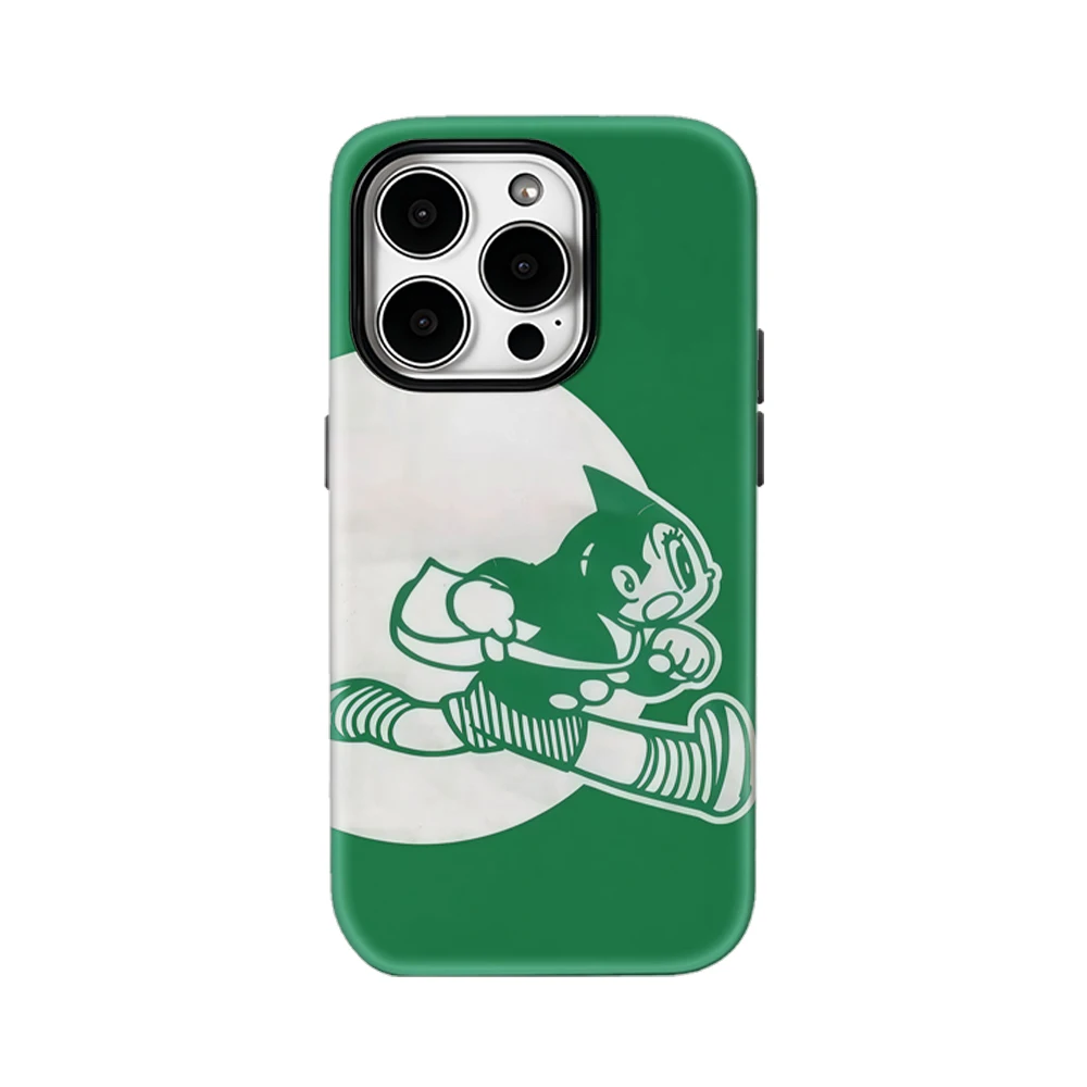 

Fcicicase 2 in 1 Phone Case for iPhone 16 15 14 13 12 11 Pro Max Plus Luxury Magnetic Double-layer Back Astro Boy RunningCover