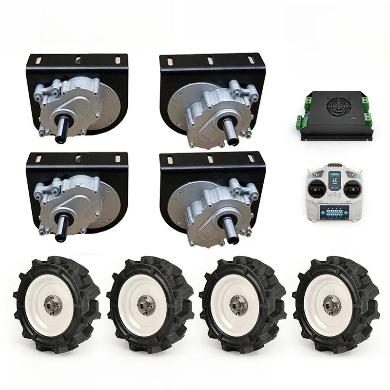 

14-Inch wheel 24V 1000W-1400W four-wheel drive motor kit for lawn mower wireless remote control