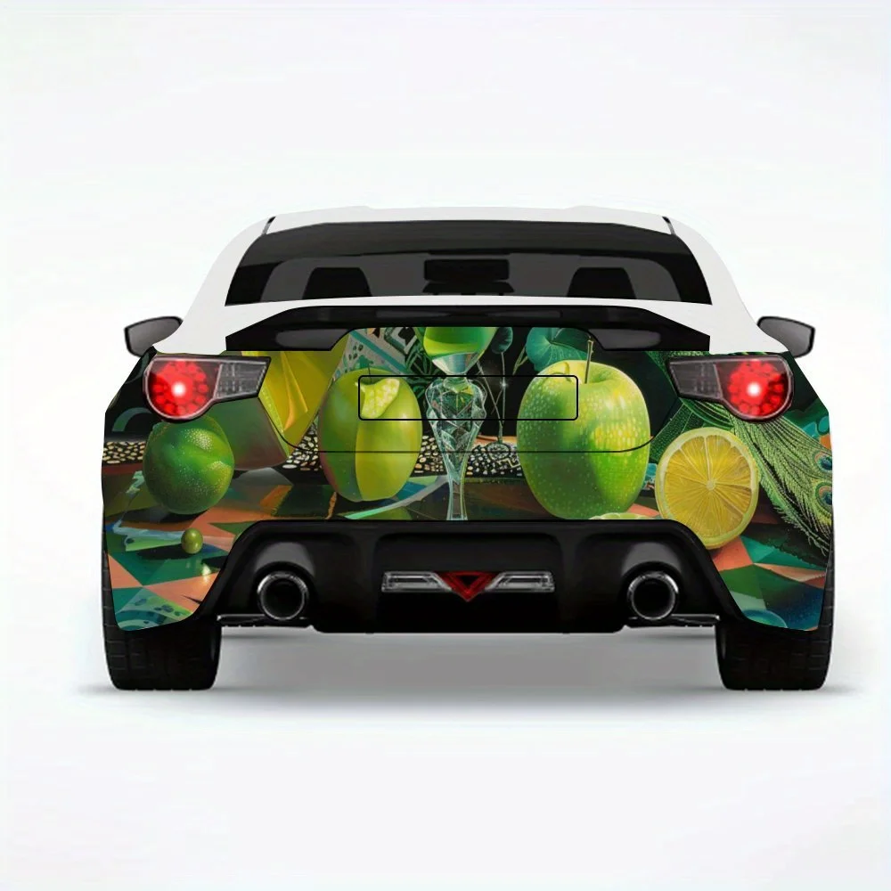 

Автомобильная наклейка Green Art Still Life, виниловая наклейка на заднюю часть автомобиля, водонепроницаемые самоклеящиеся виниловые наклейки для хвоста и бампера автомобиля,