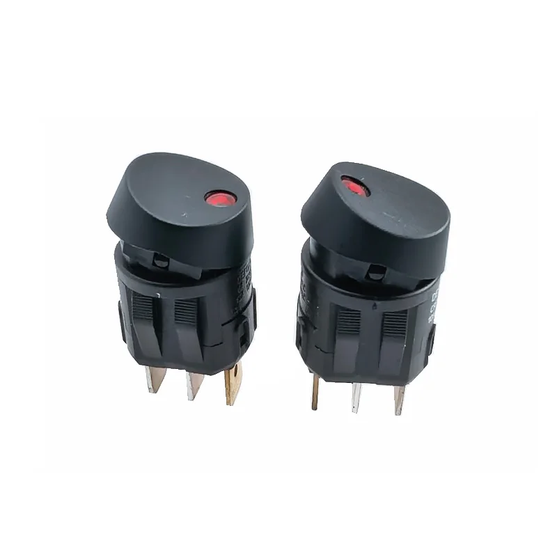 2pcs Hole 18mm CRP-1112 With Red LED Boat Switch 3 pole 2 position Power Switch  light Toggle switch