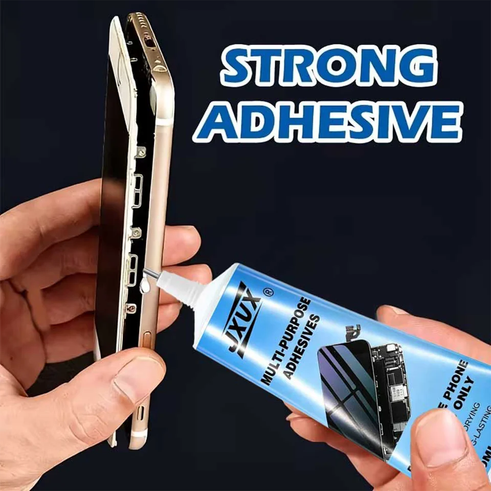 Adhesivo impermeable de alta resistencia para pantallas de teléfonos móviles JXVX, agente de unión universal para vidrios de teléfonos, herramienta de bricolaje para pegar strass y joyas con punta de taladro, 50 ml, 1-4 piezas 2