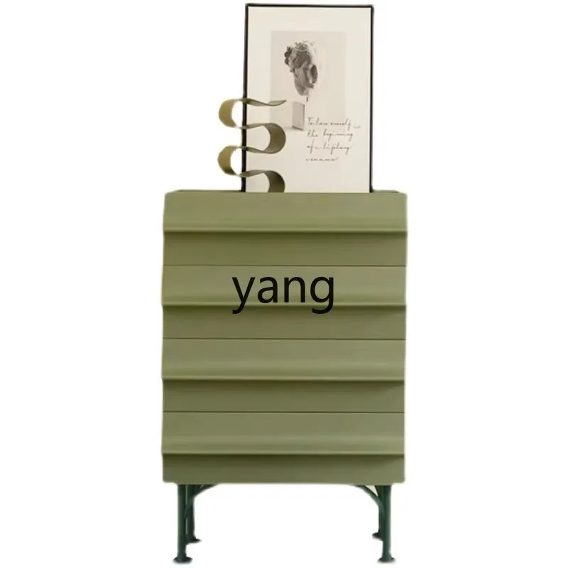 

Yjq Solid Wood Modern Minimalist Paint Four-Bucket Cabinet Storage Wall Decorative Sofa Side Cabinet Home