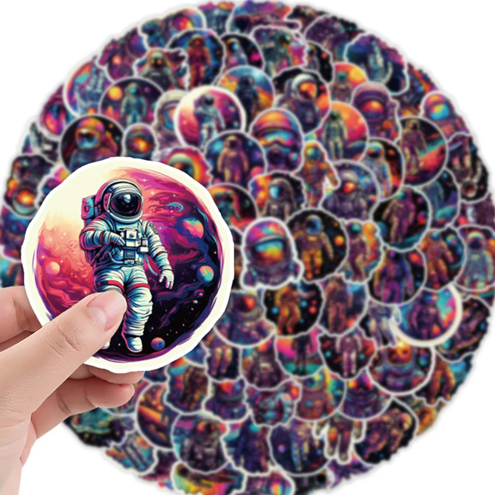 10/30/50/100pcs Cool Outer Space Astronaut Stickers Cartoon Graffiti Kids Decals Toy Phone Skateboard Laptop Waterproof Sticker