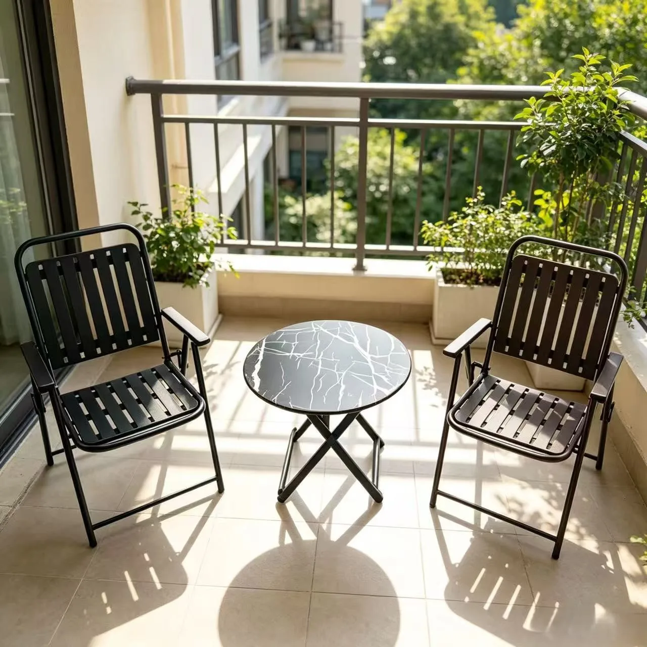 YFY outdoor courtyard balcony tea table and chair combination outdoor table and chair villa garden furniture research folding