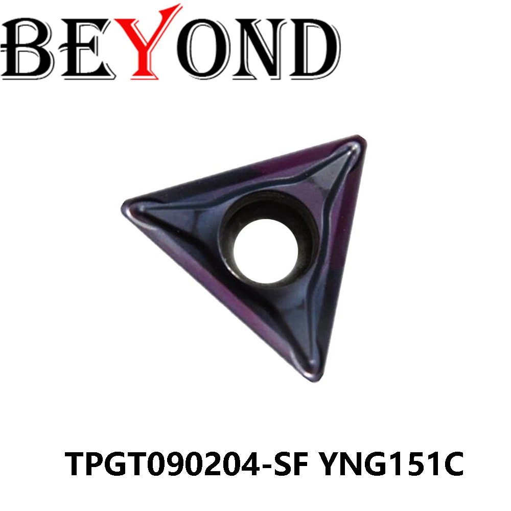 

Original TPGT090204-SF YNG151C Machine Carbide Inserts CNC Cutter Turning Tools Lathe TPGT TPGT090204 SF BEYOND Blades Metal