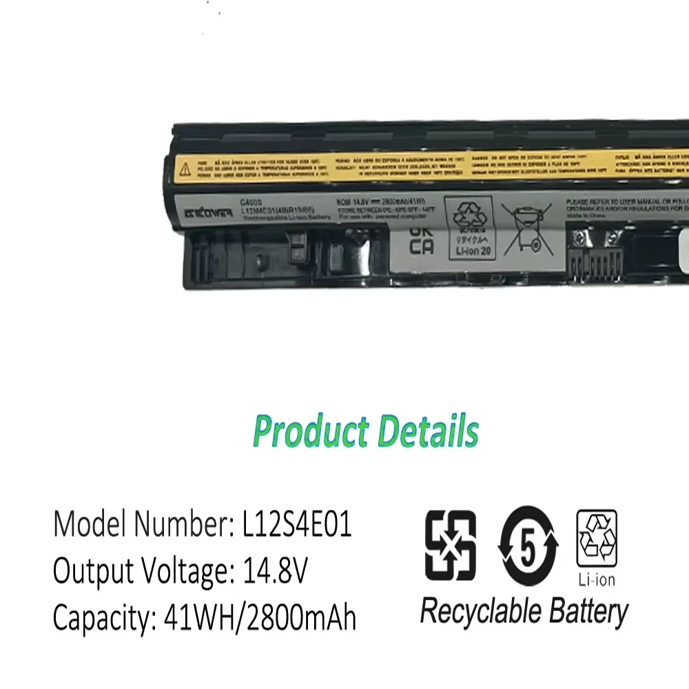 SKOWER L12M4E01 بطارية الكمبيوتر المحمول لينوفو IdeaPad G400S G405S G500S G510S S410P Z710 Z40 Z50 G40-70 L12L4A02 L12M4A02 L12S4E01