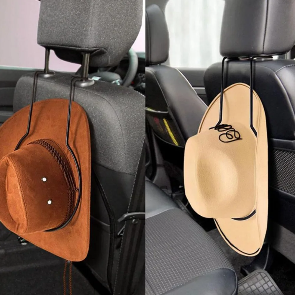 Black Car Hat Rack New Metal Suspension Sturdy Hangings Stand Arc-shaped Cowboy Hat Rack Backseat