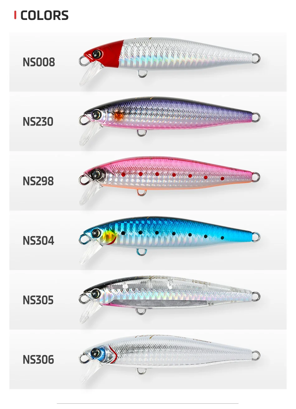 NOEBY Boyata Heavy Sinking Minnow 95HS 95mm 42g Weitwurf-Salzwasser-Jerkbait für Gelbschwanz-Thunfisch und Großwildfischerei – Detail 9