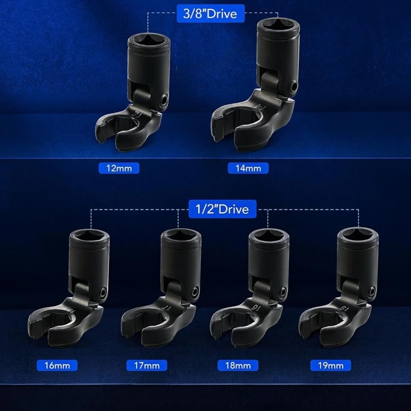 Set di chiavi YouTube per iniettore di carburante a testa mobile da 6 pezzi