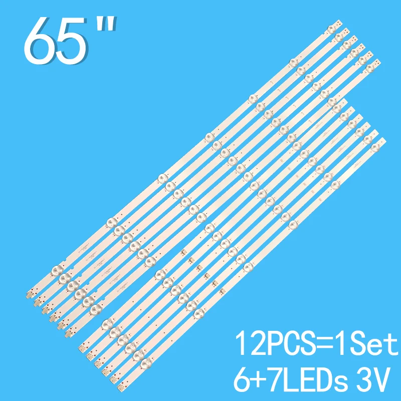 Retroilluminazione a LED 3V 1300mm 13LED per SONY KD-65X7500H KD-65XG8096 KD-65X75CH KD-65X750H XBR-65X800G I-6500SY80131-R-V2 I-6500SY8013