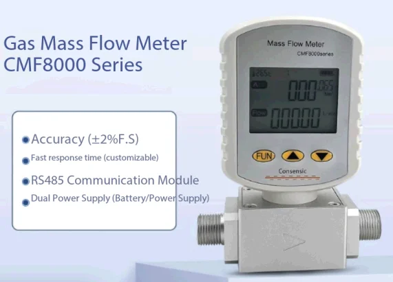 CMF8008 Portable Gas Mass Flow Meter gas flow meter (Air, Oxygen, Argon, Nitroge