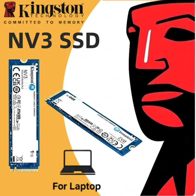 SSD Kingston NV3 500GB 1TB 2TB NVMe PCIe Gen 4.0x4 Unidade de Estado Sólido M.2 2280 Interna para Desktop e Laptop em Promoção