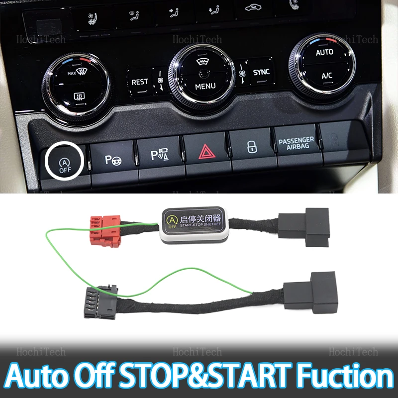 Automatic Stop Start Engine System Device OFF Button Control Sensor Plug Stop Cancel Memory Mode Cable For Skoda Kodiaq 2017-23